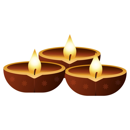 Diwali Decoration Premium Diwali Diya Sticker